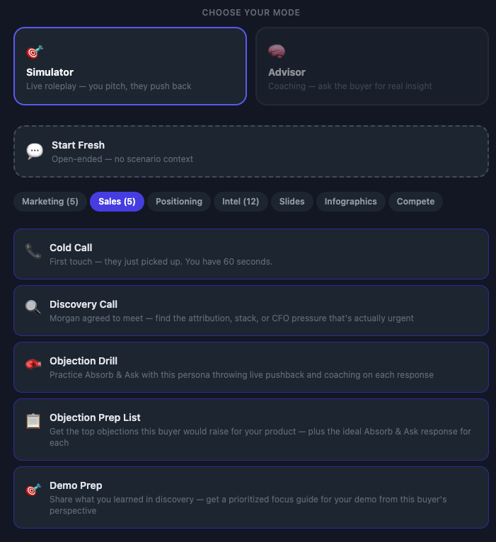 GTMRevenu.ai — Marketing tools including Language Audit, Credibility Challenge, Competitive Reality Check, Content Ideas, and Content Reviewer